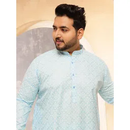 SOJANYA PLUS Floral Printed Mandarin Collar Straight Kurta-picture-20