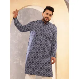 SOJANYA PLUS Floral Printed Mandarin Collar Straight Kurta-picture-13