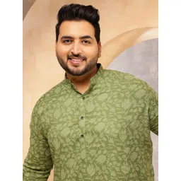 SOJANYA PLUS Floral Printed Mandarin Collar Straight Kurta-picture-15