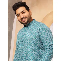 SOJANYA PLUS Floral Printed Mandarin Collar Straight Kurta-picture-16