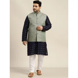 SOJANYA PLUS Men Navy Blue Kurta with Churidar-picture-22