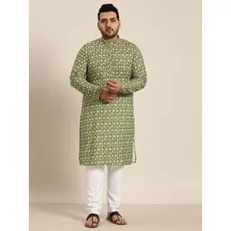 SOJANYA PLUS Men Plus Size Quirky Printed Kurta-picture-26