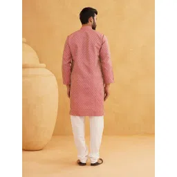 sojanya (Since 1958 Men's Cotton Linen Print Only Long Kurta image 3