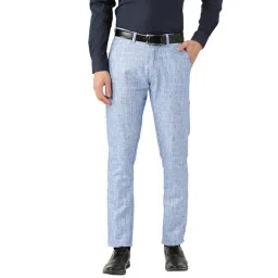 Sojanya Blue & Off White Checks Trousers-picture-42