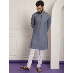 SOJANYA Embroidered Pure Cotton Kurta with Churidar-picture-16