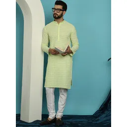 SOJANYA Embroidered Pure Cotton Kurta with Pyjama Set-picture-18