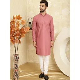 SOJANYA Embroidered Pure Cotton Kurta with Pyjama Set-picture-17