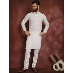 SOJANYA Embroidered Pure Cotton Straight Kurta With Churidar-picture-28