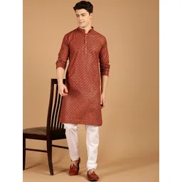 SOJANYA Ethnic Motifs Printed Regular Kurta With Churidar-picture-25