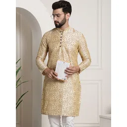 SOJANYA Floral Printed Mandarin Collar Long Sleeves Straight Kurta-picture-23