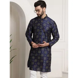 SOJANYA Floral Printed Mandarin Collar Straight Kurta image 1