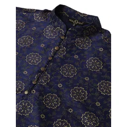 SOJANYA Floral Printed Mandarin Collar Straight Kurta image 2