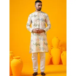 SOJANYA Geometric Embroidered Mandarin Collar Thread Work Straight Kurtas-picture-36
