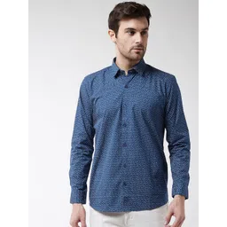 SOJANYA Men Blue & White Regular Fit Printed Casual Shirt-picture-36