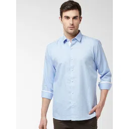 SOJANYA Men Blue Classic Regular Fit Self Design Casual Shirt-picture-37