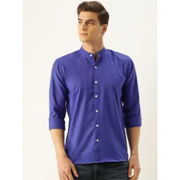 SOJANYA Men Blue Classic Regular Fit Solid Casual Shirt-picture-34