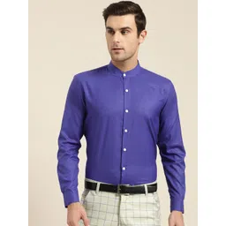 SOJANYA Men Blue Classic Regular Fit Solid Formal Shirt-picture-38