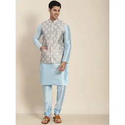SOJANYA Men Blue Kurta with Churidar-picture-15