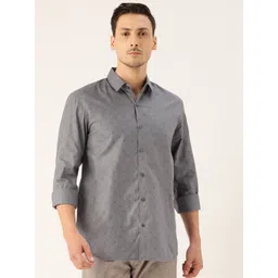 SOJANYA Men Charcoal Grey Classic Regular Fit Printed Casual Shirt-picture-21