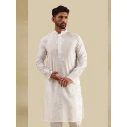 SOJANYA Men Embroidered Mirror Work Kurta-picture-12