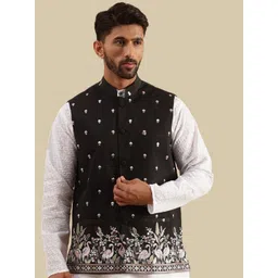 SOJANYA Men Embroidered Nehru Jackets-picture-13