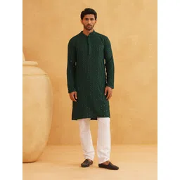 SOJANYA Men Embroidered Sequinned Kurta-picture-36