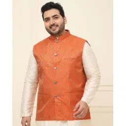 sojanya Men Floral Woven Regular Fit Nehru jacket-picture-31