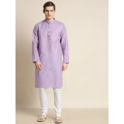 SOJANYA Men Lavender Kurta with Pyjamas-picture-31