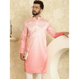 SOJANYA Men Pink Jacquard Kurta-picture-19