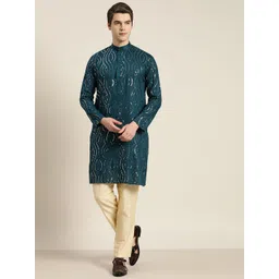 SOJANYA Men Quirky Embroidered Sequinned Kurta-picture-20