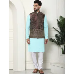 SOJANYA Men Regular Pure Cotton Kurta with Churidar-picture-27