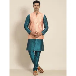 SOJANYA Men Teal Kurta with Churidar-picture-18