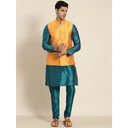 SOJANYA Men Teal Kurta with Churidar-picture-29