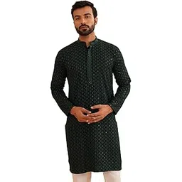 sojanya Men's Cotton Blend Regular Fit Casual Kurta-picture-17