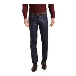 Sojanya Navy & Off White Striped Trousers-picture-10