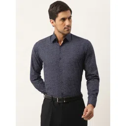Sojanya Navy Cotton Regular Fit Printed Shirt-picture-23