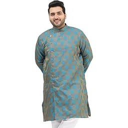 sojanya Plus(Since 1958) Men's Pure Cotton Kurta with White Embroidery-picture-13