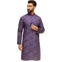 sojanya (Since 1958 Men's Cotton Kurta with Designer Embroidery Allover-picture-38