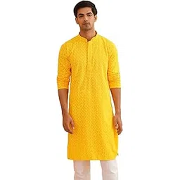 sojanya (Since 1958 Men's Pure Cotton Sequined Embroidred Kurta – Perfect for Festivals & Functions-picture-18