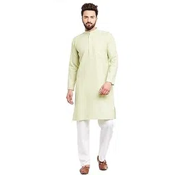 sojanya (Since 1958 Men's Purple Cotton Linen Kurta Pyjama-picture-33