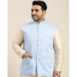 sojanya Textured Nehru Jacket with Welt Pocket-picture-34