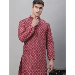 SOJANYA Thread Work Mandarin Collar Kurta-picture-27