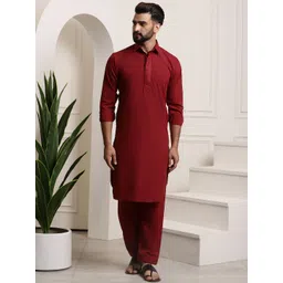SOJANYA Thread Work Pathani Kurta with Pyjamas-picture-18