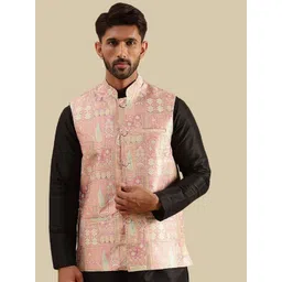 SOJANYA Woven Design Nehru Jackets-picture-16