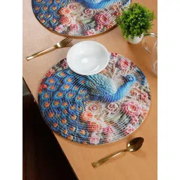 SOKNACK Blue & Pink 2 Pieces Digital Printed Table Placemats-picture-28