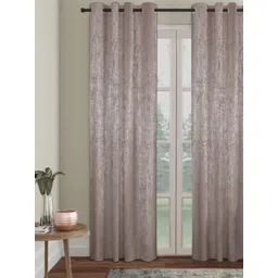 SOKNACK Brown Textured Black Out Door Curtain-picture-10