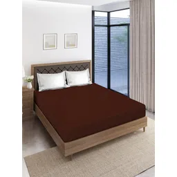 SOKNACK Coffee Brown Quilted Fitted King Size Mattress Protector-picture-12
