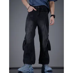 SOKO STREET Men Flared Fit Mildly Distressed Light Fade Stretchable Jeans-picture-40