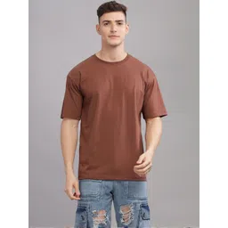 SOLACEACTIVE Men Solid Round Neck Cotton Relaxed Fit T-shirt-picture-11