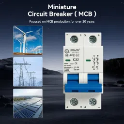Solar DC MCB 2 Pole Miniature Circuit Breaker – PV Disconnect Breaker/DC Circuit Breaker for Solar Panels, PV Inverters, Solar Breaker Box & Solar Disconnect Switch Applications (20A 500V) image 2